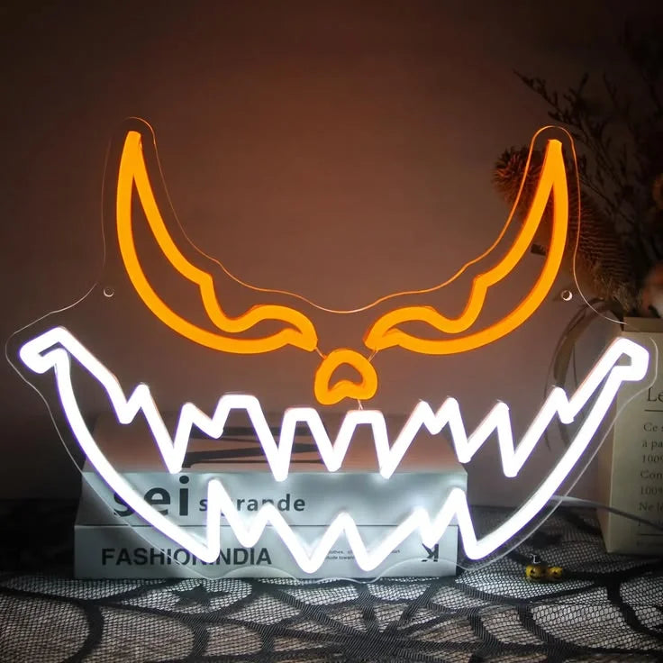Monster Mouth LED Neon Sign – Halloween Wall Light