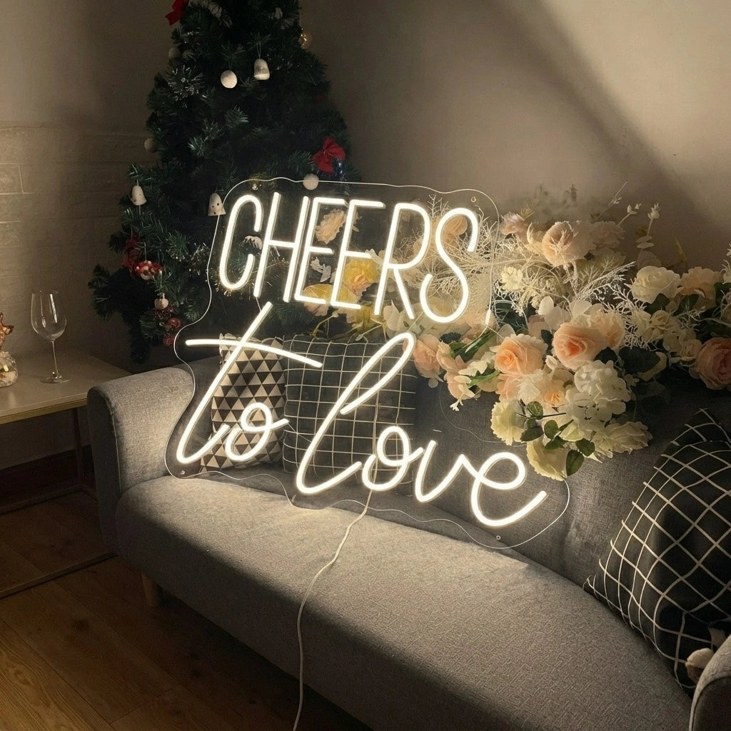 Cheers to Love LED Neon Sign