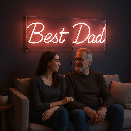 Best Dad Ever LED Neon Sign Custom Gift