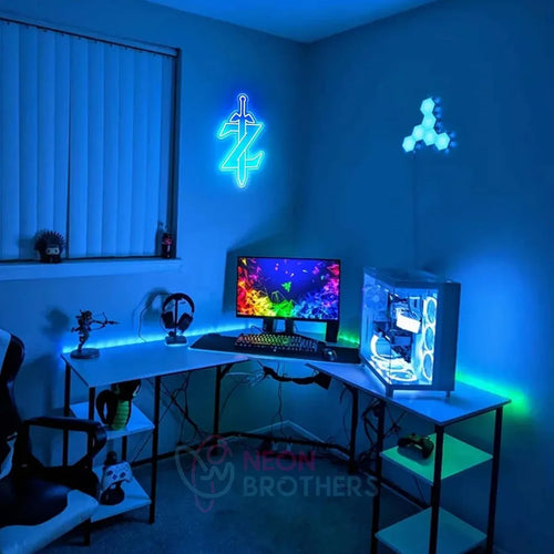 Zelda Sword LED Neon Sign for Gaming Decor