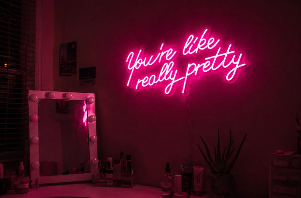 Pink LED Neon Quote Sign