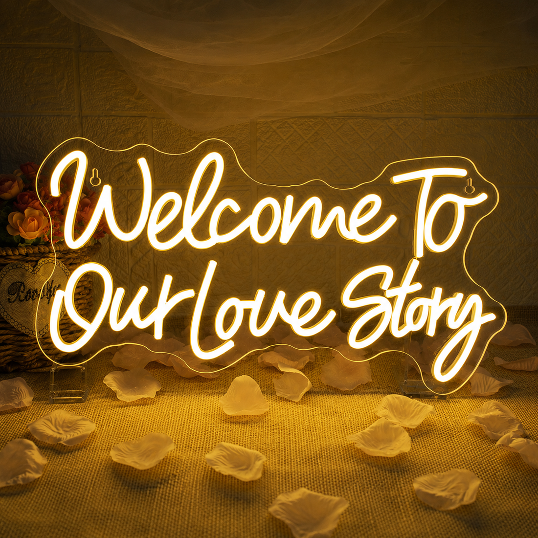 Welcome To Our Love Story LED Neon Sign – Wedding Reception Backdrop Light PRODUCT TYPE