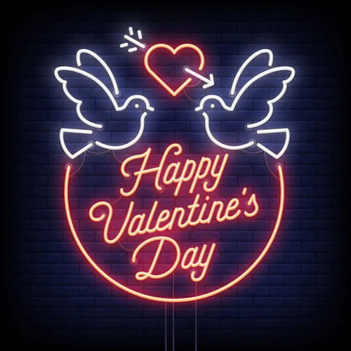 Happy Valentine's Day LED Neon Sign – Celebrate Love in Vibrant Style - Neon Brothers