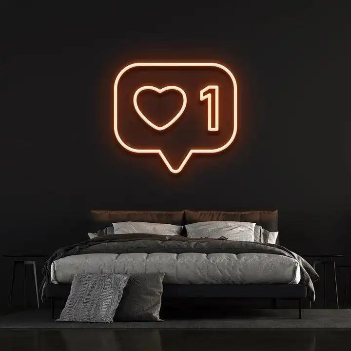 LIKE - LED NEON SIGN-Neonsigns-Orange-45 x 90 cm-Neon Brothers
