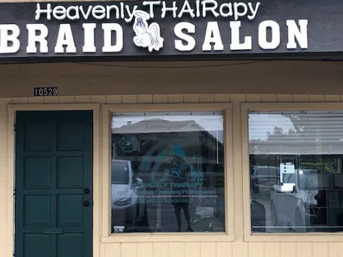 Custom 3D Braid Salon Shopfront Sign