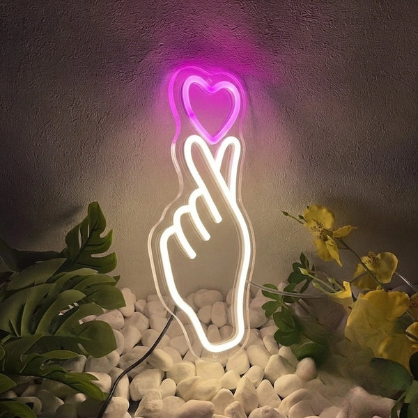 Love Hand Gesture LED Neon Sign
