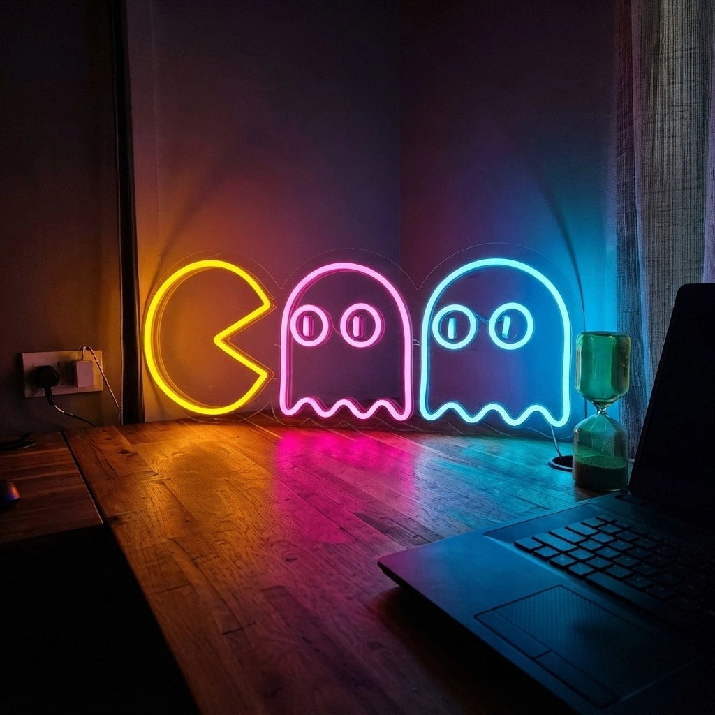 Pac-Man & Ghosts LED Neon Sign