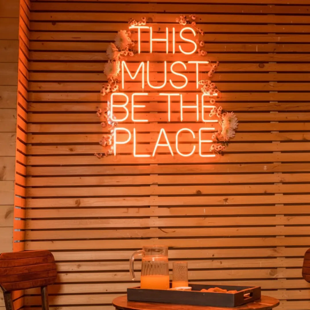 This Must Be The Place Neon Sign – LED Wall Light for Cafés, Events & Home Décor