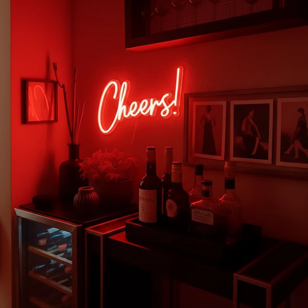Cheers Neon Sign – LED Wall Light for Bars, Parties & Home Décor