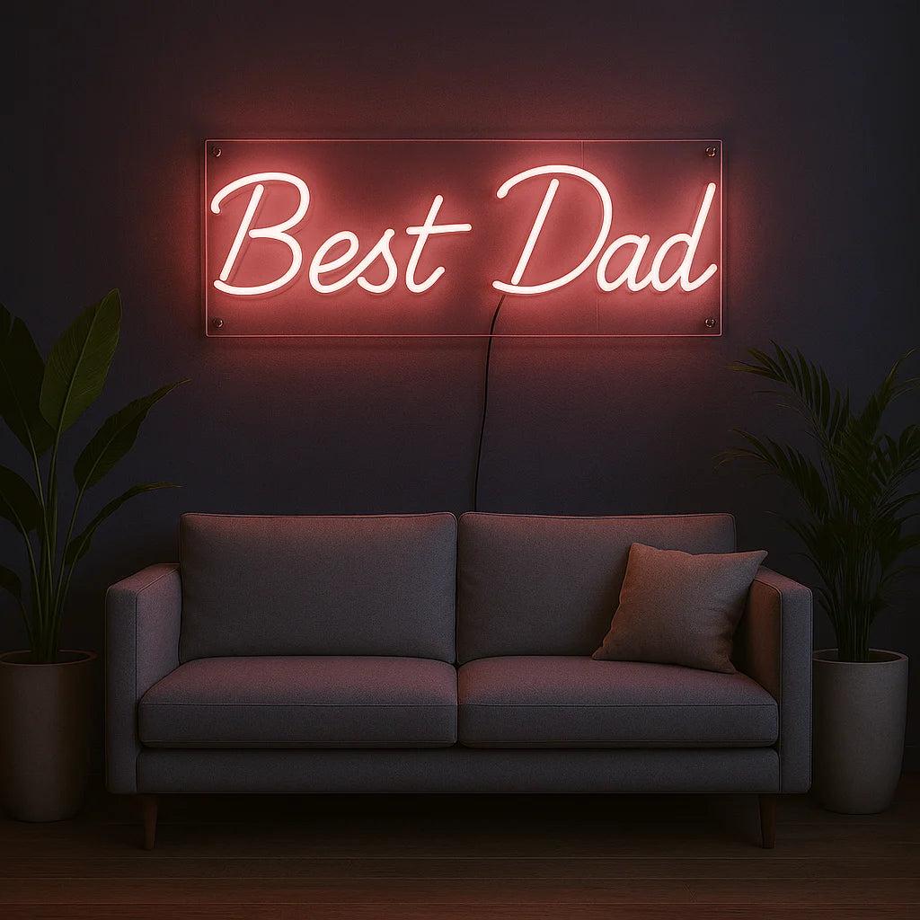 Best Dad Ever LED Neon Sign Custom Gift