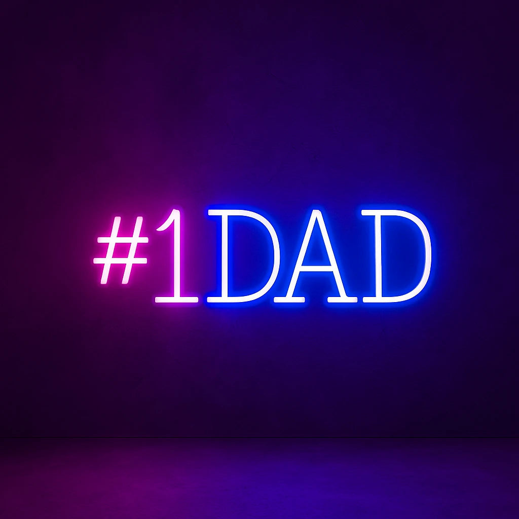 SIGNVIA Happy Father's Day Neon Sign Backdrop Decor
