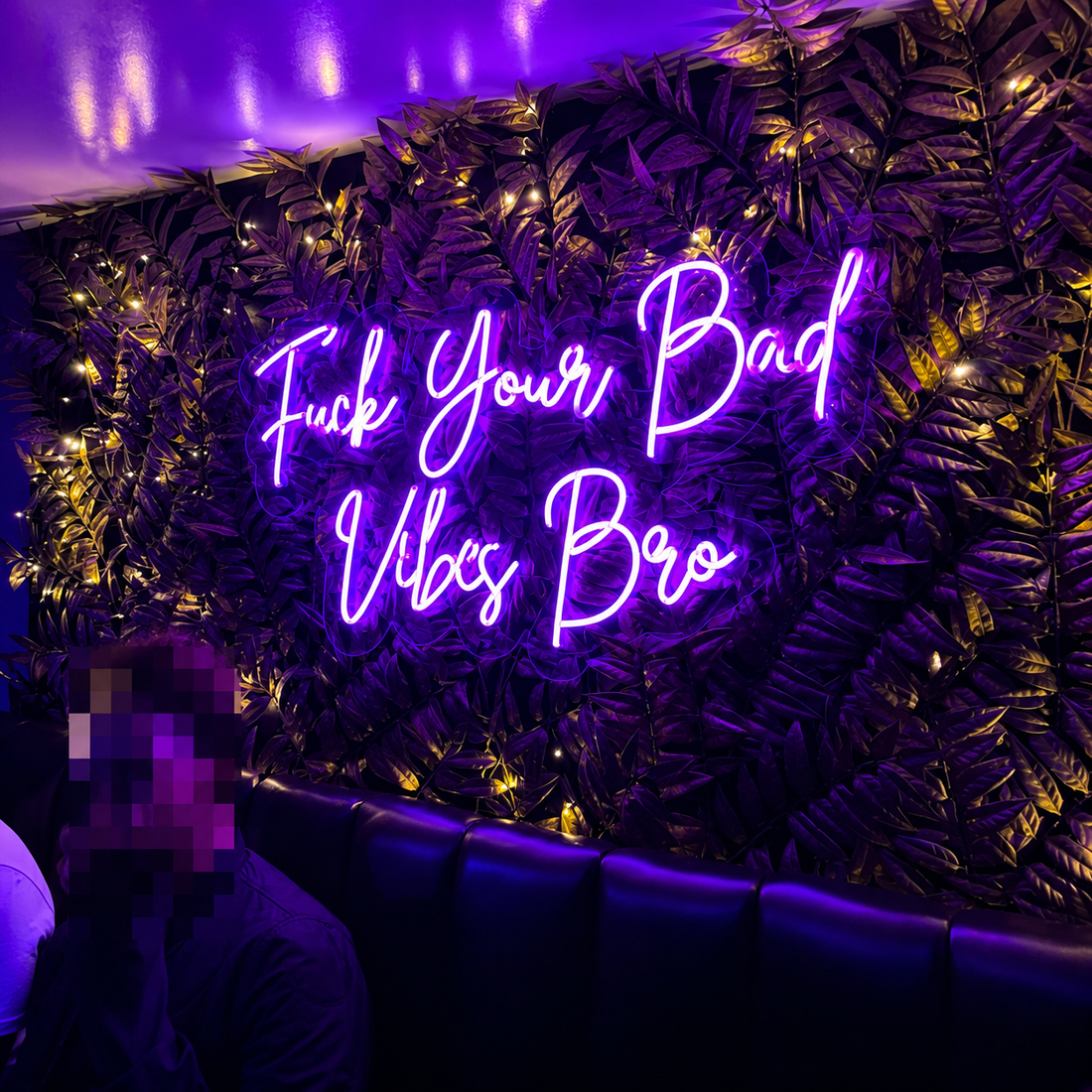 Fuck Your Bad Vibes Bro LED Neon Sign – Statement Wall Decor