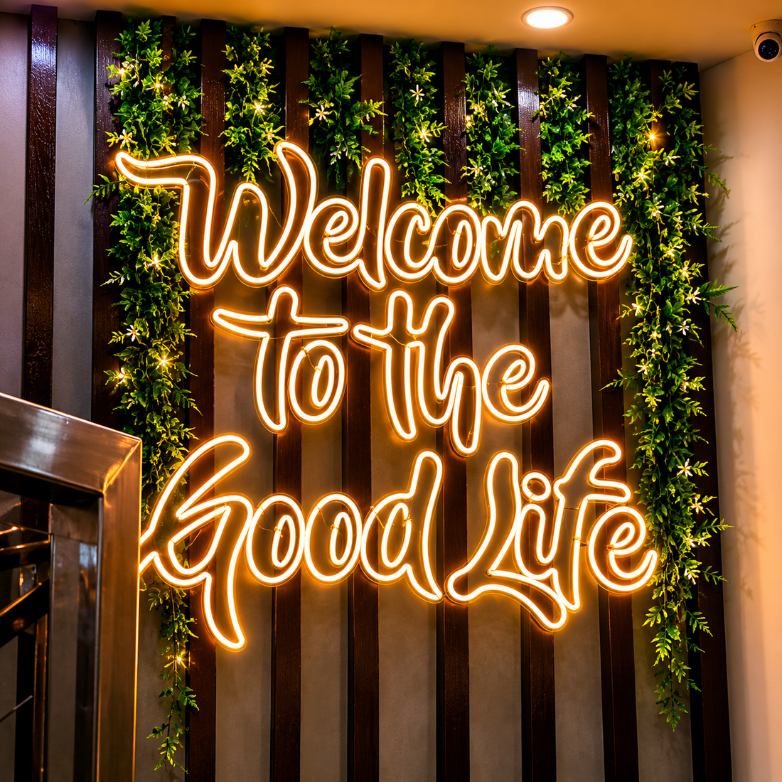 Welcome to the Good Life LED Neon Sign – Luxury Wall Decor