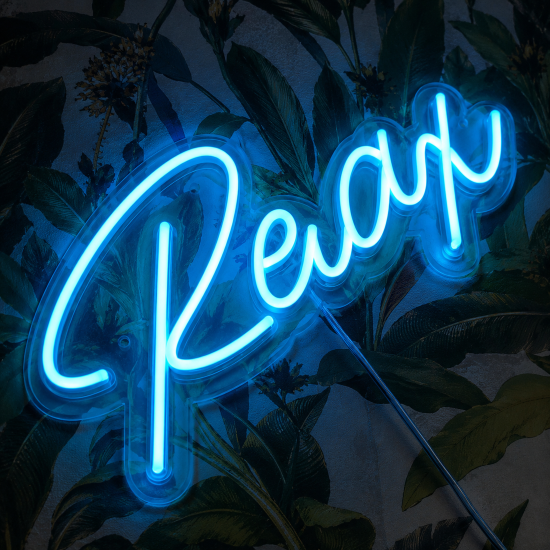 Peach LED Neon Sign – Modern Script Wall Decor