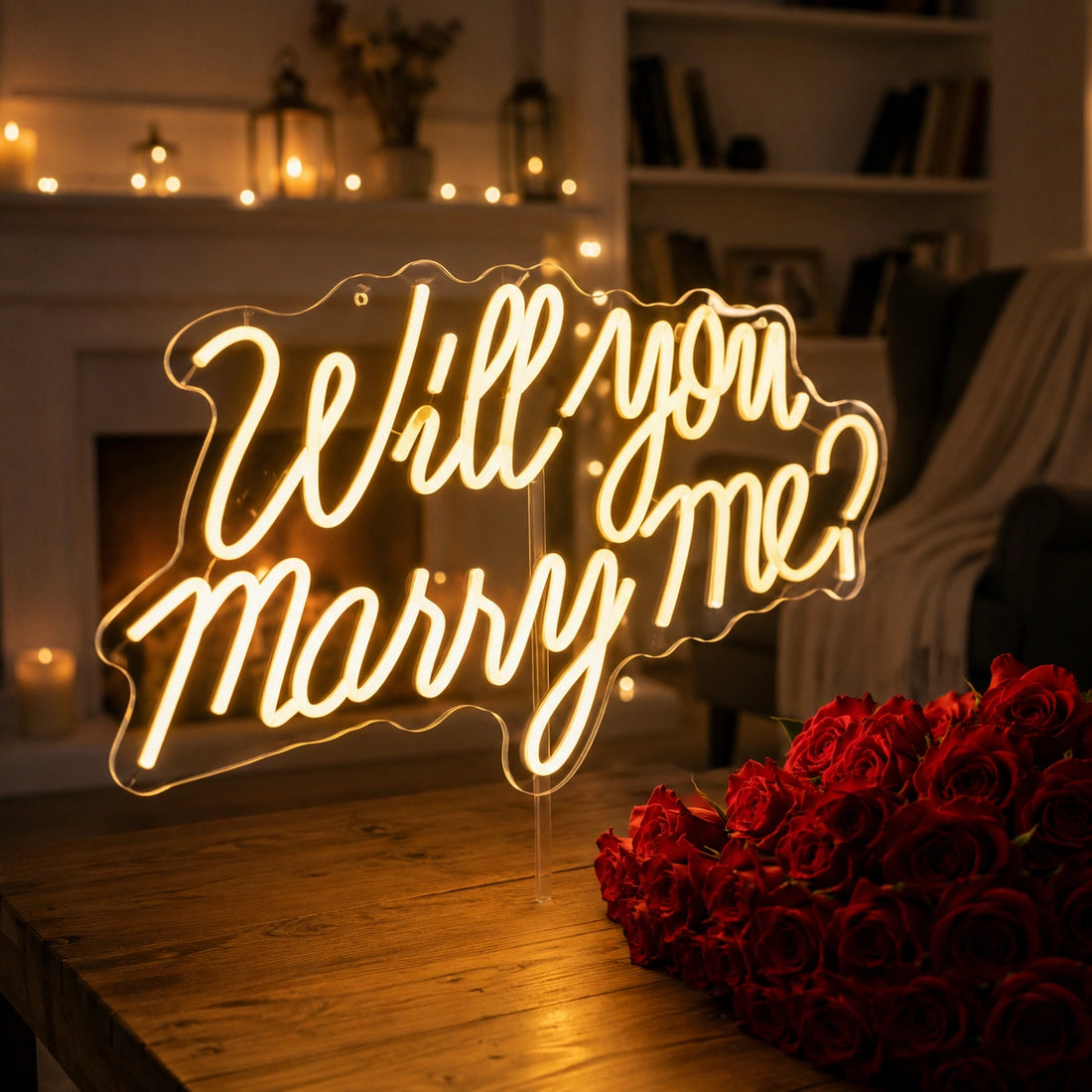 Will You Marry Me LED Neon Sign – Romantic Proposal Decor Light