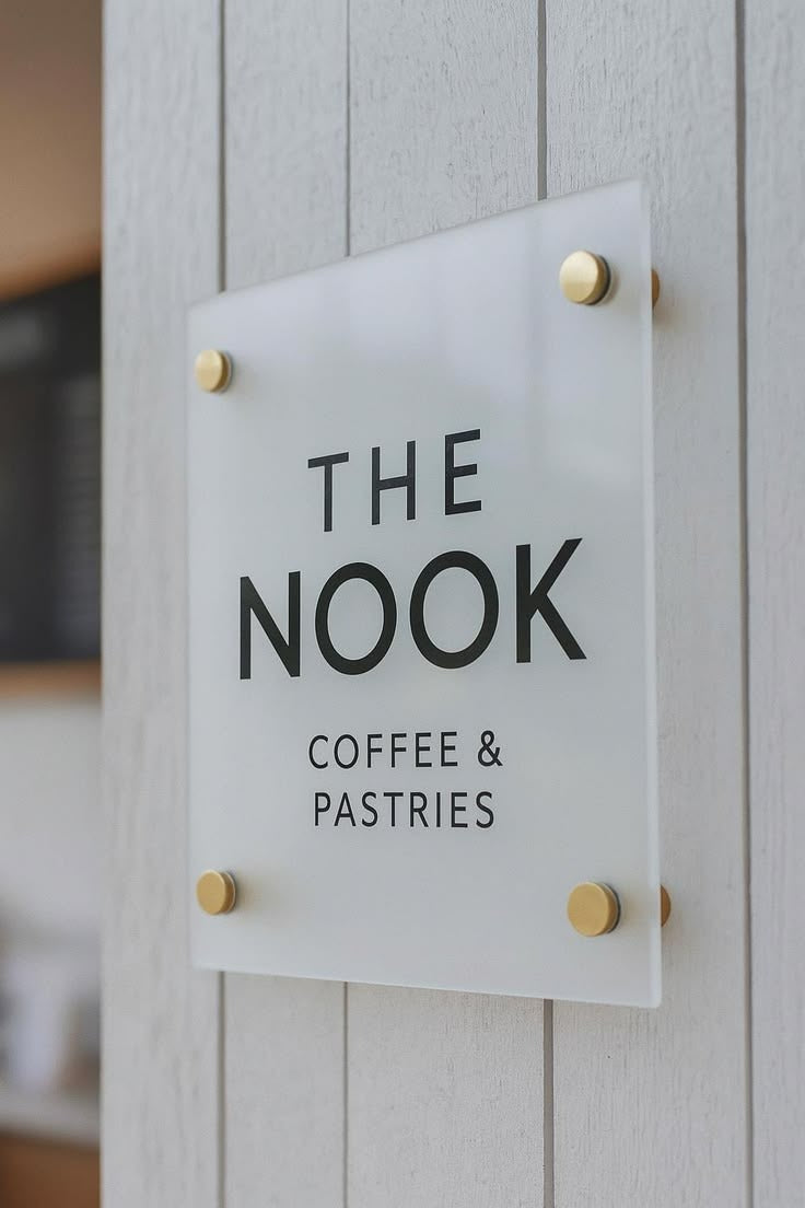 Custom Frosted Acrylic Business Sign | Personalised Wall Plaque with Standoffs