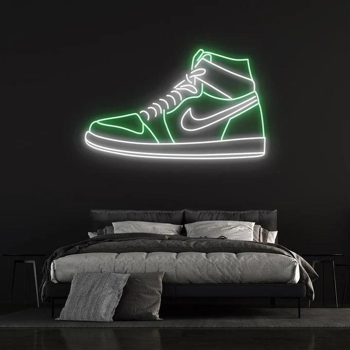 AIR JORDAN 1, MULTICOLOUR NEON SIGN-Neonsigns-45 x 90 cm-Green-Cut to Shape-Neon Brothers