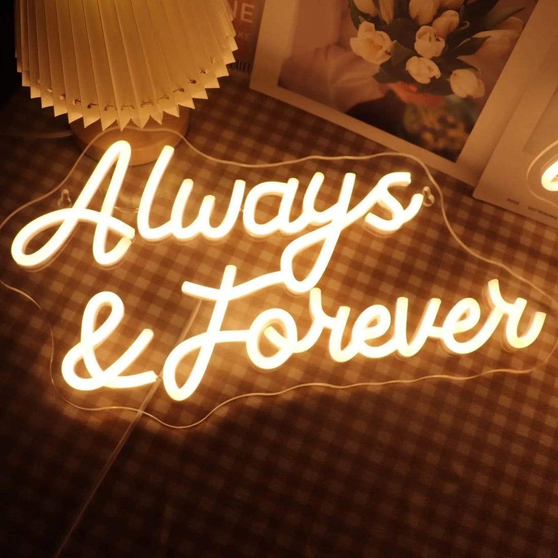 Always & Forever Neon Sign – Elegant LED Wall Art for Love & Celebration - Neon Brothers