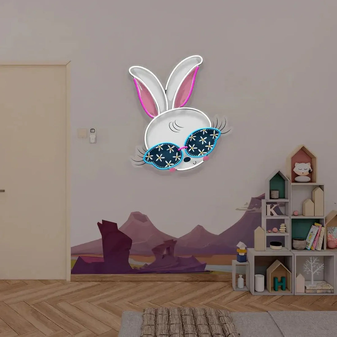 Beautiful Rabbit Girl Neon Sign – A Whimsical Glow for Kids' Rooms - Neon Brothers