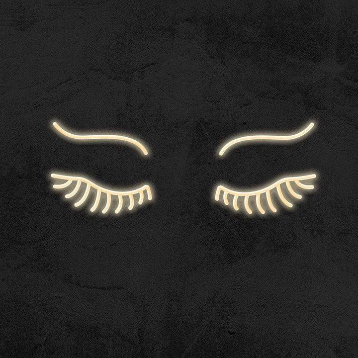 EYES WITH LASHES - LED NEON SIGN-Neonsigns-45 x 90 cm-Warm White-Neon Brothers