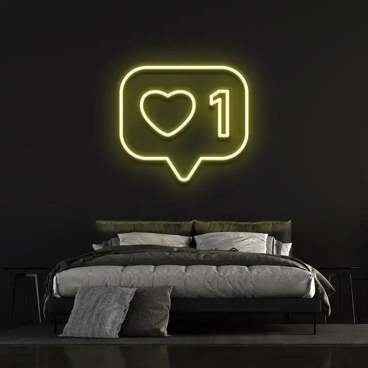 LIKE - LED NEON SIGN-Neonsigns-Yellow-45 x 90 cm-Neon Brothers