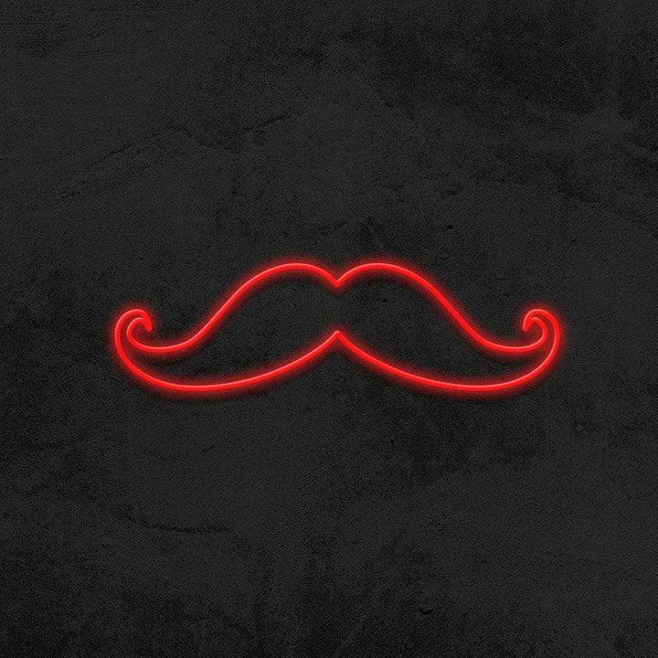 Mustache - LED Neon Sign-Neonsigns-60 x 120 cm-Red-Neon Brothers
