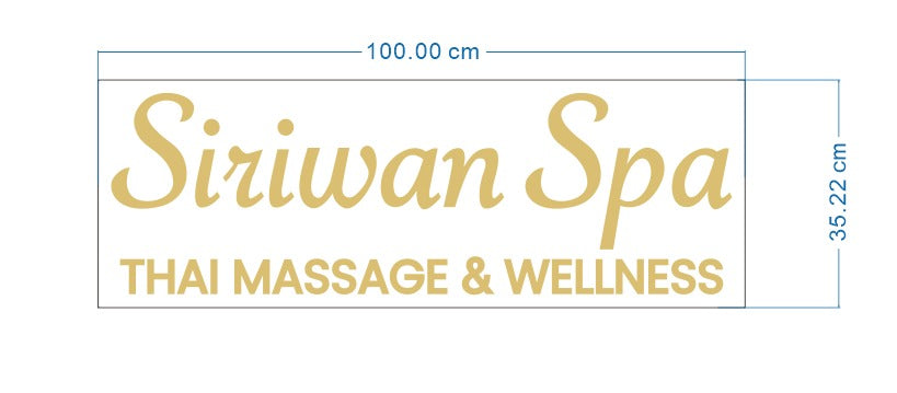 Siriwan Spa 3D Metal Backlit Sign with Acrylic Backboard – Premium Custom Design