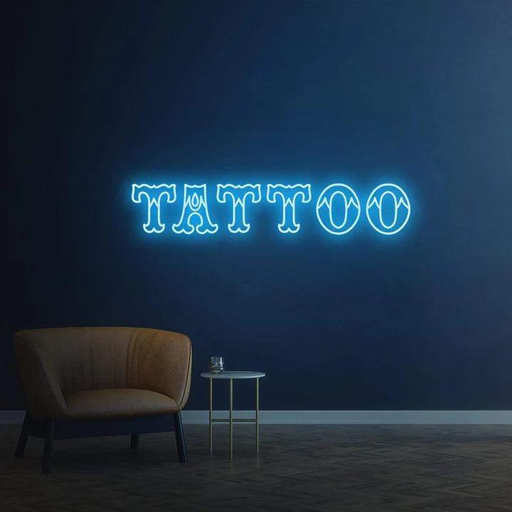 Tattoo - LED Neon Sign-Neonsigns-45 x 90 cm-Ice Blue-Neon Brothers