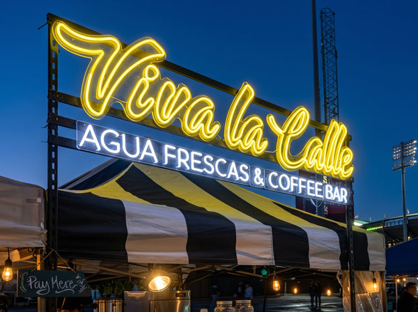 Premium tier vinyl sign example - Neon Brothers
